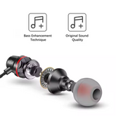 Type-C wired earphones with ergonomic silicone earbuds and sleek black finish